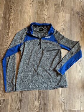 Women’s medium  Royal’s Grey & Royal Blue Quarter-Zip Pullover